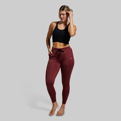 Women's Rest Day Athleisure Jogger (Maroon)