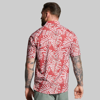 Voyager Button Up (Earth Red Bone Palm)