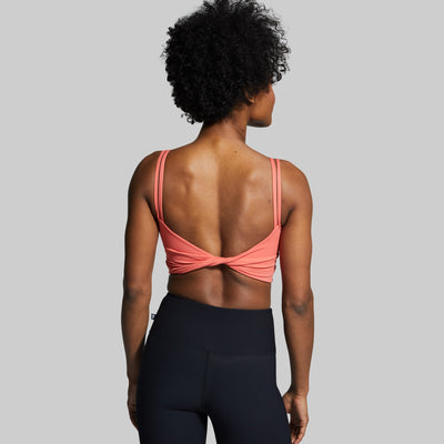 Don't Get It Twisted Sports Bra (Spiced Coral)