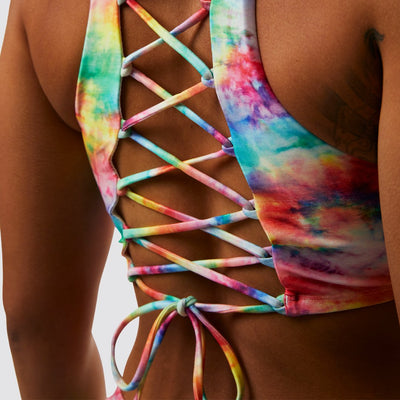 Primitive Bikini Top (Rainbow Tie Dye)