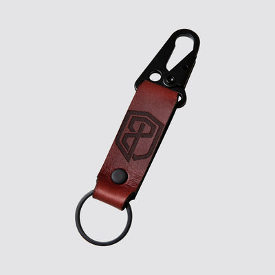 Born Primitive Leather Keychain (Oxblood)