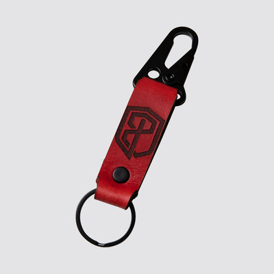 Born Primitive Leather Keychain (Red)