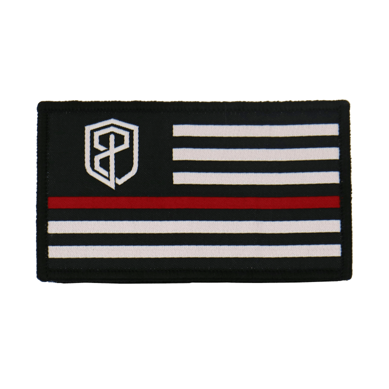 Born Primitive Velcro Flag Patch (Thin Red Line Edition)
